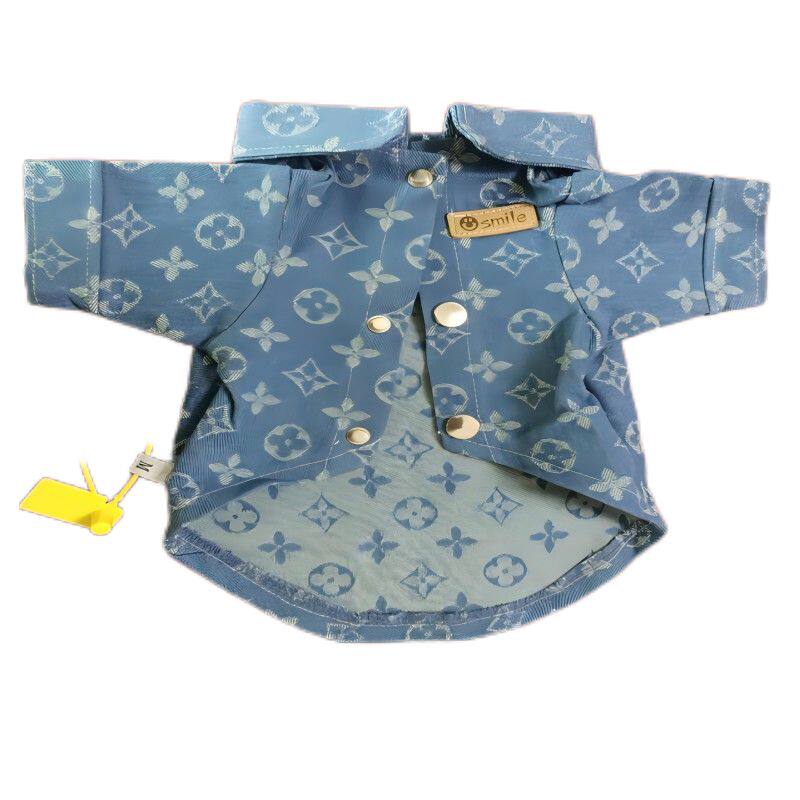 狗狗牛仔衬衣大中小型犬泰迪比熊博美猫咪宠物衣服春秋夏潮牌新款