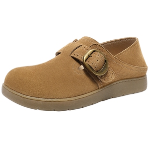 森达灰色厚底超火勃肯鞋女鞋26春新款商场同款增高一脚蹬4URY1