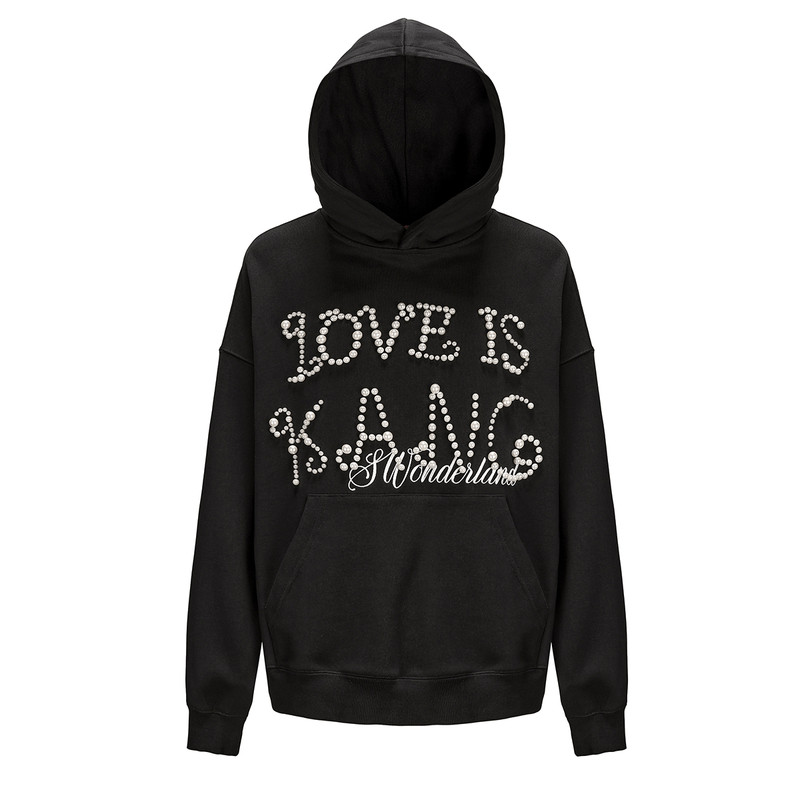 【李煜东同款】Kangswonderland 字母手工铆钉珍珠刺绣套头卫衣