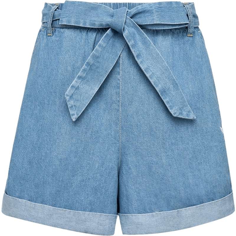 adidas阿迪达斯三叶草女子DENIM休闲牛仔宽松运动短裤LF4604