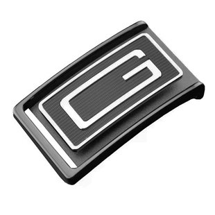 合金平滑扣皮带头3.7cm打孔内穿字母板扣腰带头男简约天地盖扣潮