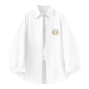 拉夏贝尔衬衣女款2026新款爆款新中式上衣夏季长袖上衣衬衫外套秋