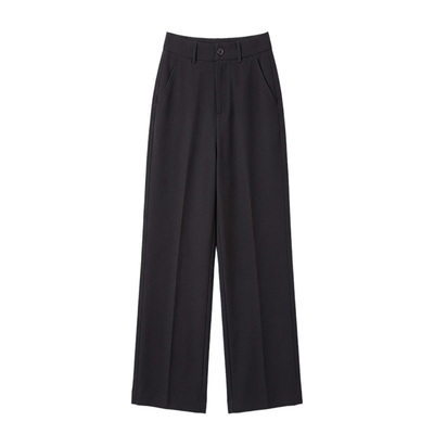 小个子高级感TR西装面料阔腿裤