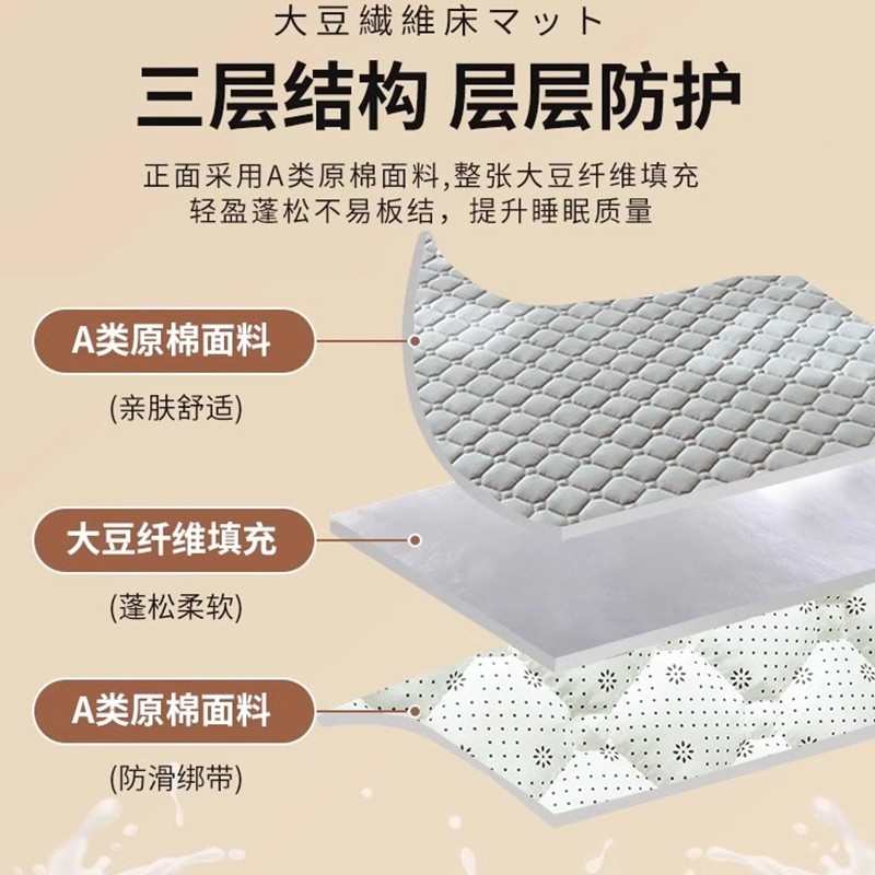 床垫软垫家用薄款褥子租房垫被宿舍防滑床护垫床单人床盖炕单铺底
