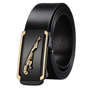 保罗新款皮带男士腰带真皮自动扣裤带青年中年休闲商务百搭纯牛皮
