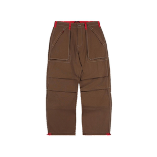 PLEASURES  军事风双层尼龙休闲裤男潮流高街直筒宽松多袋工装裤