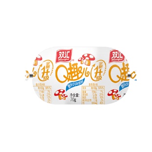 【详情领优惠】双汇Q趣儿蘑菇风味香肠火腿肠70g泡面拍档休闲零食