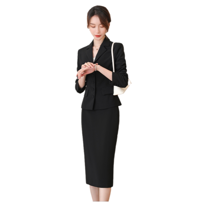 气质女神范修身显瘦西装套装