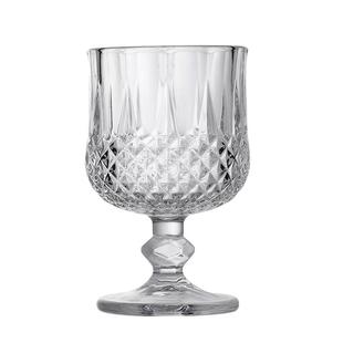 ins欧式高颜值加厚玻璃杯鸡尾酒杯高脚杯家用水杯子钻石矮脚杯