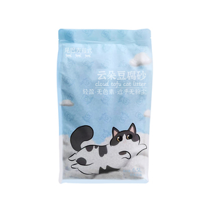 云朵豆腐砂太空猫砂低尘轻盈高效吸水快速结团可冲马桶6.5L