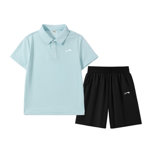 贵人鸟童装套装男童夏季2026新款男孩运动短袖Polo衫儿童速干夏装