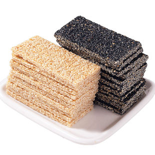 黑芝麻片传统手工酥薄黑白芝麻饼干孕妇吃的酥甜零食芝麻糖片2斤