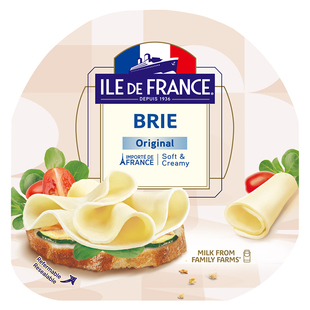 法国进口法兰希原制布里奶酪片100g奶酪三明治汉堡麦芬即食干酪片