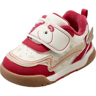 牧童|敦煌博物馆联名婴儿鞋子2025冬季新款软底女宝神兽加绒鞋男