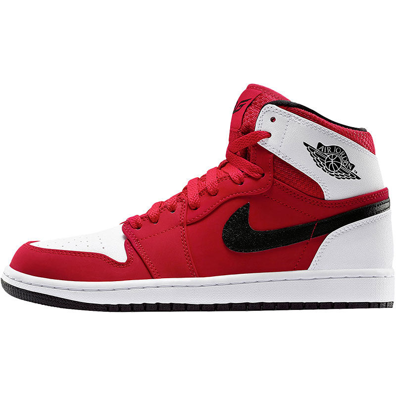 Nike/耐克正品男士皮革圆头系带高帮实战篮球鞋332550-601