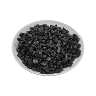 黑色砾石庭院碎石子铺路花园造景铺地灰色小石头枯山水灰青水洗石