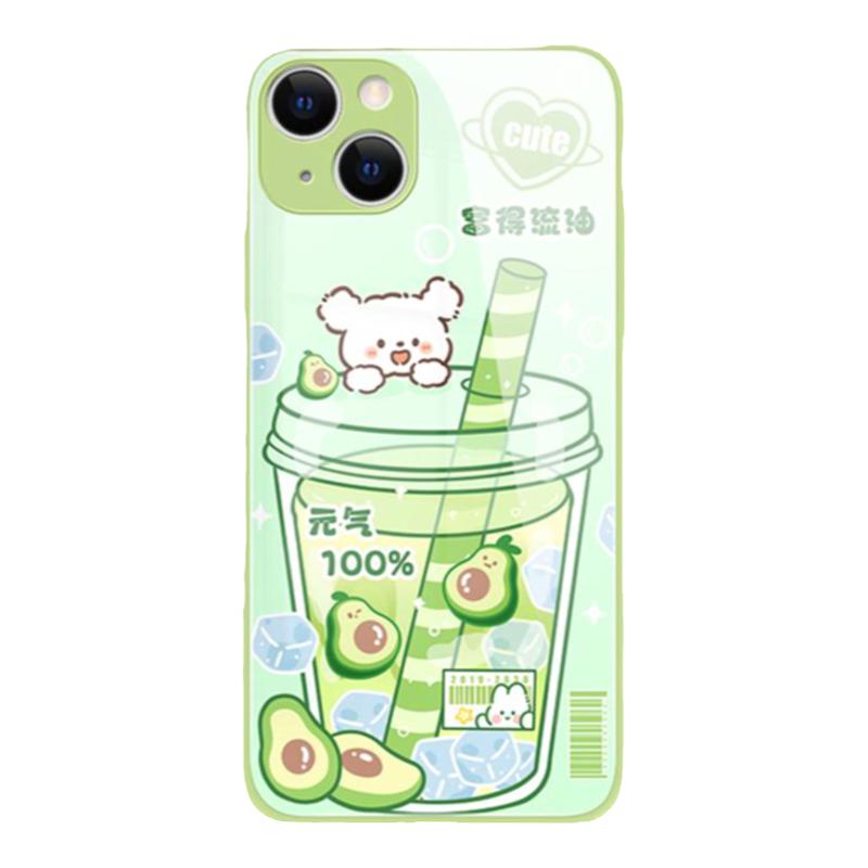 亚森优品牛油果适用苹果15手机壳13玻璃14Pro新款12高级感11硅胶mate60pro透明P70防摔50Pro镜头3