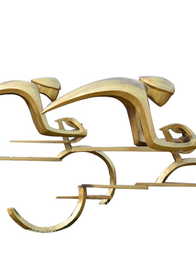 玻璃钢自行车运动风主题雕塑定制