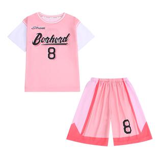 女童运动套装篮球服儿童夏季速干假两件球衣学生定制新款训练队服