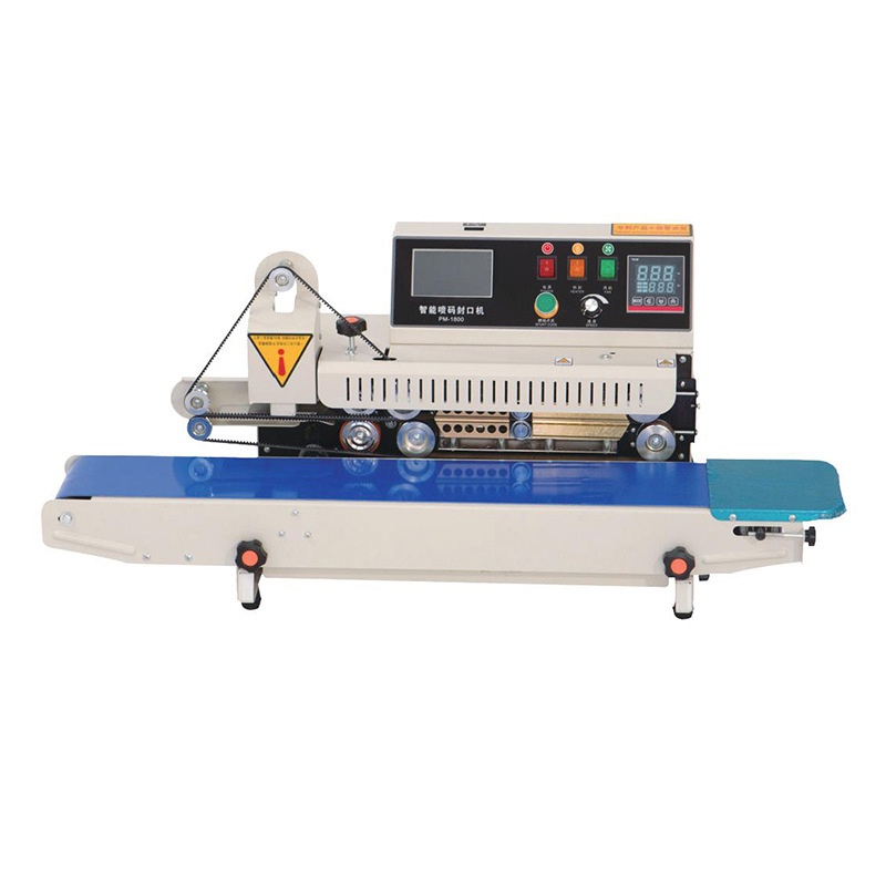 商用全自动连续封口机智能喷码茶叶月饼食品铝箔塑料袋封口包装机