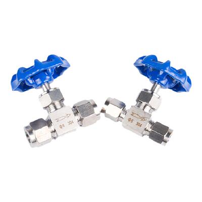 直通卡套304不锈钢管针型截止阀