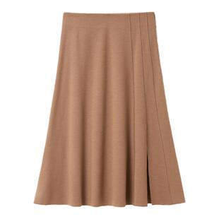 OVV Outlet秋冬女装简洁经典不对称柔软舒适针织羊毛A字半身裙