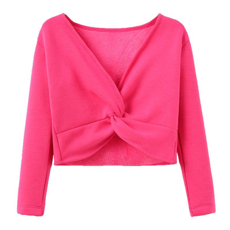 女童冬季长袖加绒坎肩外套舞蹈服