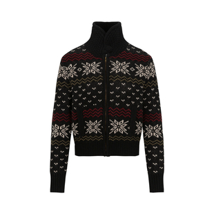 COZYDOLL斯拉夫风羊毛圣诞慵懒美式复古保暖针织费尔岛毛衣外套
