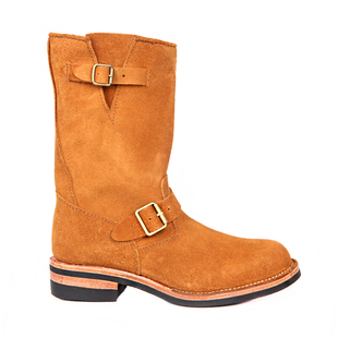 3516厂固特异手工美式复古工程师靴翻毛真皮高筒皮靴摩托机车靴男