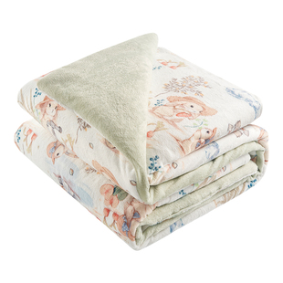 欧孕婴儿被子儿童蚕丝填充秋冬季加厚恒温宝宝幼儿园四季通用被子