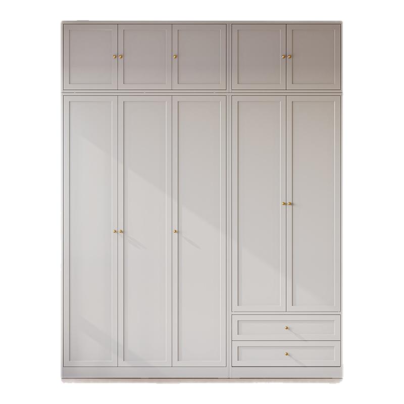 宜搭家居钢制衣柜小户型家用储物柜子现代简约卧室成品法式大衣橱