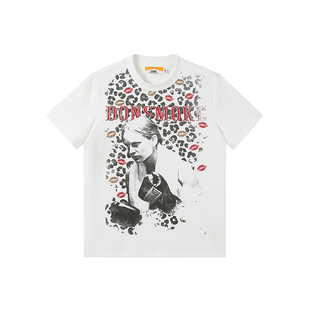 【拳击系列】DONSMOKE正肩修身人豹纹拳击人像T恤DSM凉感防晒短袖