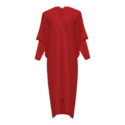 TU女装慵懒风中长款羊毛长裙