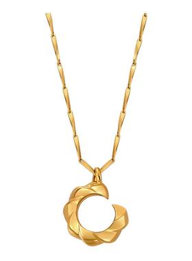 盐岛至简棱线麻花项链时尚轻奢时尚小众原创设计ins百搭锁骨链