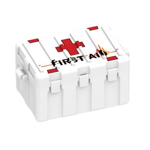 小颗粒积木武器箱弹药箱医疗箱装备翻盖手提箱模型人仔偶拼装玩具