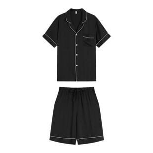 定制刺绣情侣睡衣女送闺蜜生日礼物春夏长袖冰丝绸缎家居服男礼盒