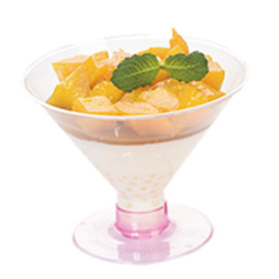 高脚慕斯杯奶冻布丁杯红酒香槟杯航空杯塑料一次性杯子带盖甜品杯