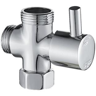 淋浴花洒黄铜分水器一进二出三通切换角阀洗衣机4分6分转接头配件