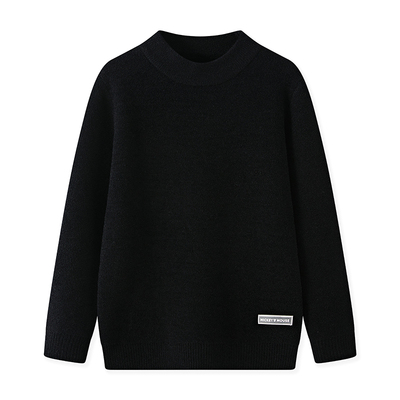 男女童秋冬纯色打底针织衫