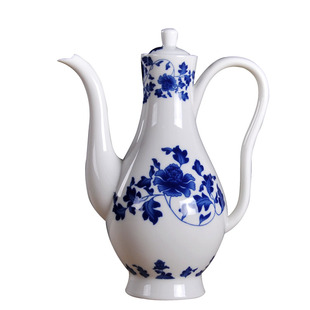 景德镇青花瓷陶瓷酒壶大号一斤半装家用酒店餐馆烫酒壶分酒器多款