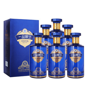 景芝一品景芝芝香8 芝麻香型42度白酒 500ml*6瓶山东高端送礼
