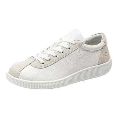 ECCO爱步小白鞋女 轻薄百搭真皮休闲鞋板鞋阿甘德训鞋 零点220253