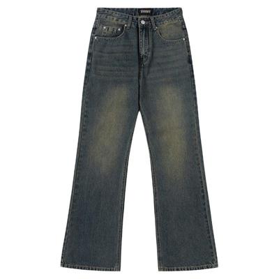 牛仔裤BF宽松百搭阔腿直筒长裤