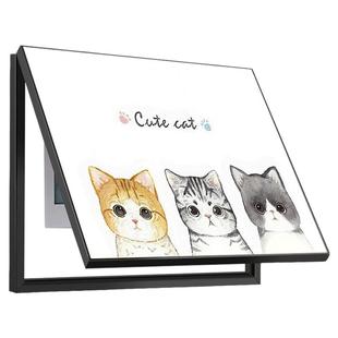 电表箱装饰画免打孔可爱萌宠客厅电表盒电闸箱遮挡配电箱横版挂画