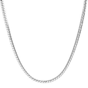 周六福银项链男潮嘻哈S925纯银素链蛇骨链节日礼物送男友