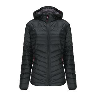 CAMP户外羽绒服女士2023年新款黑色连帽修身显瘦轻薄徒步秋冬外套