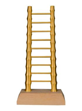 乔迁之喜步步高升梯子摆件黄铜