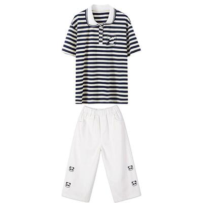 透气2024夏季POLO领休闲套装学生