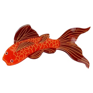 「锦年时」新中式复古红色锦鲤抓夹半披发温柔气质新年氛围感发夹