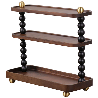 纳什核桃实木收纳架置物架